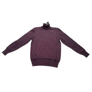 NWT G-Star RAW Premium Core Turtleneck Sweater Mens Medium Burgundy Cotton Knit